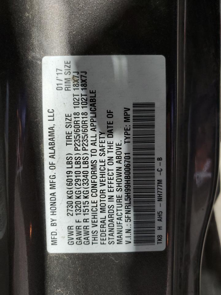 2017 HONDA ODYSSEY