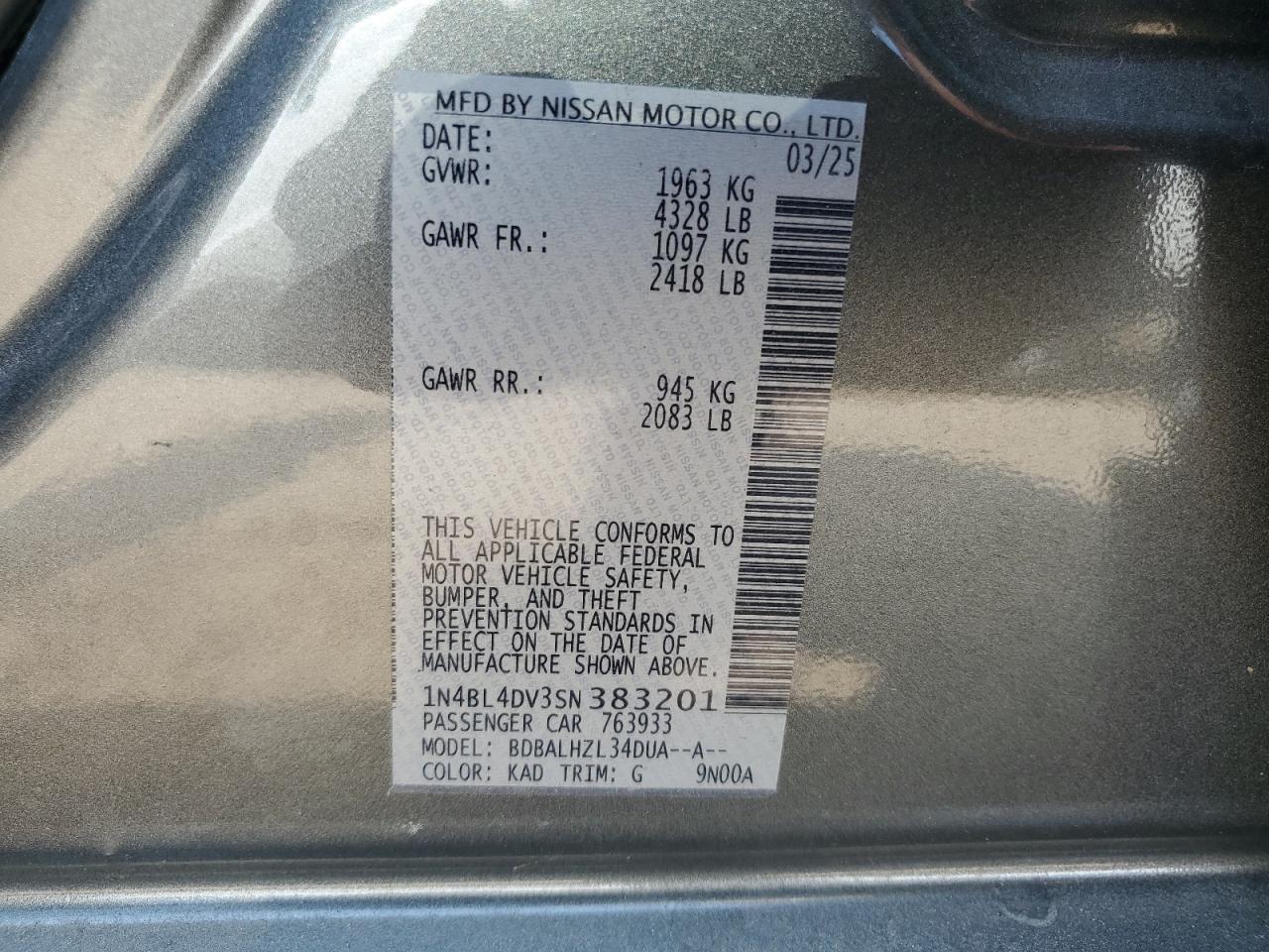 2025 NISSAN ALTIMA
