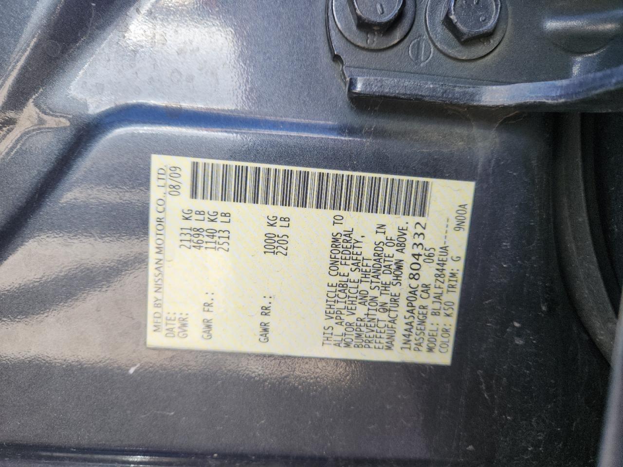 2010 NISSAN Maxima
