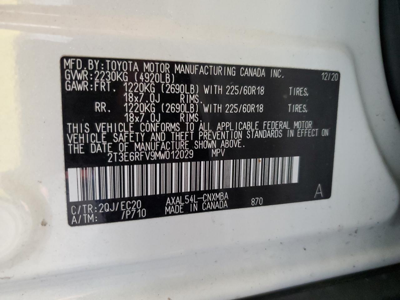 2021 TOYOTA RAV4