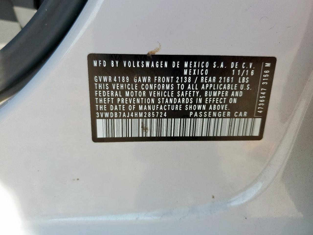2017 VOLKSWAGEN JETTA