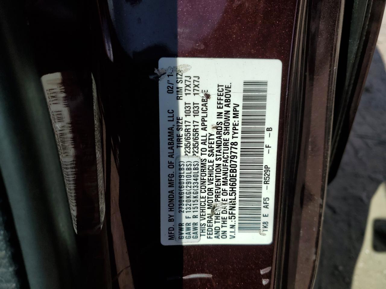 2014 HONDA ODYSSEY