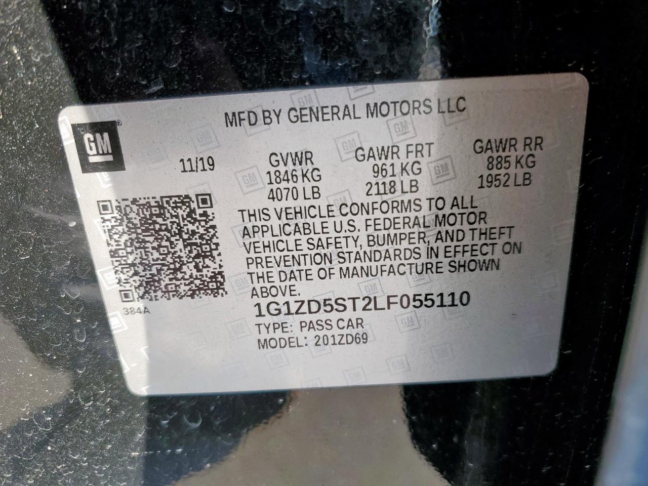 2020 CHEVROLET MALIBU