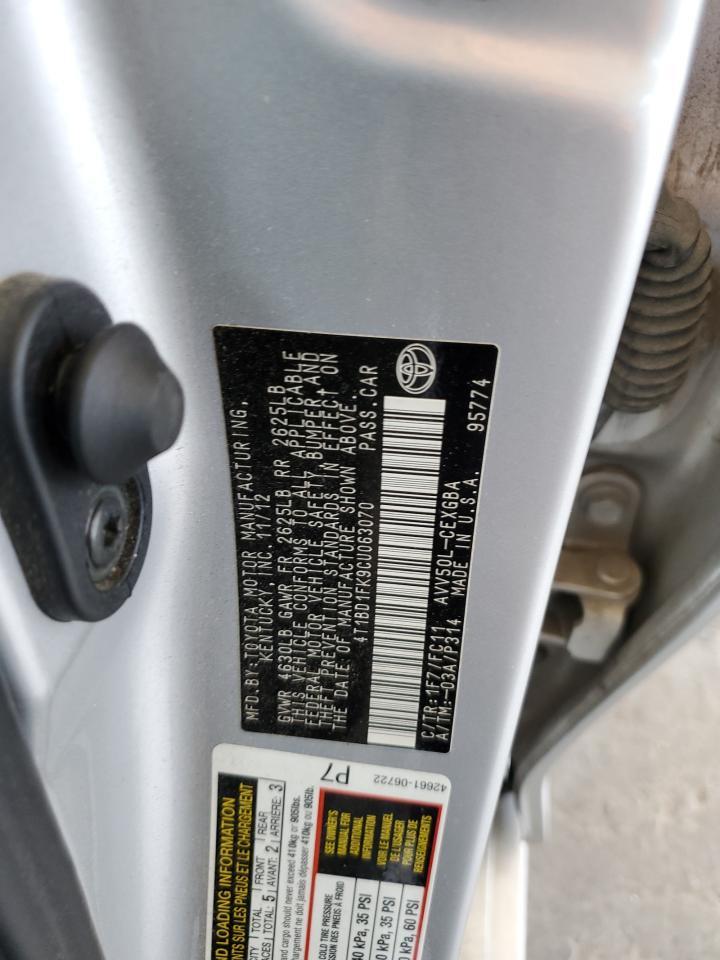 2012 TOYOTA CAMRY