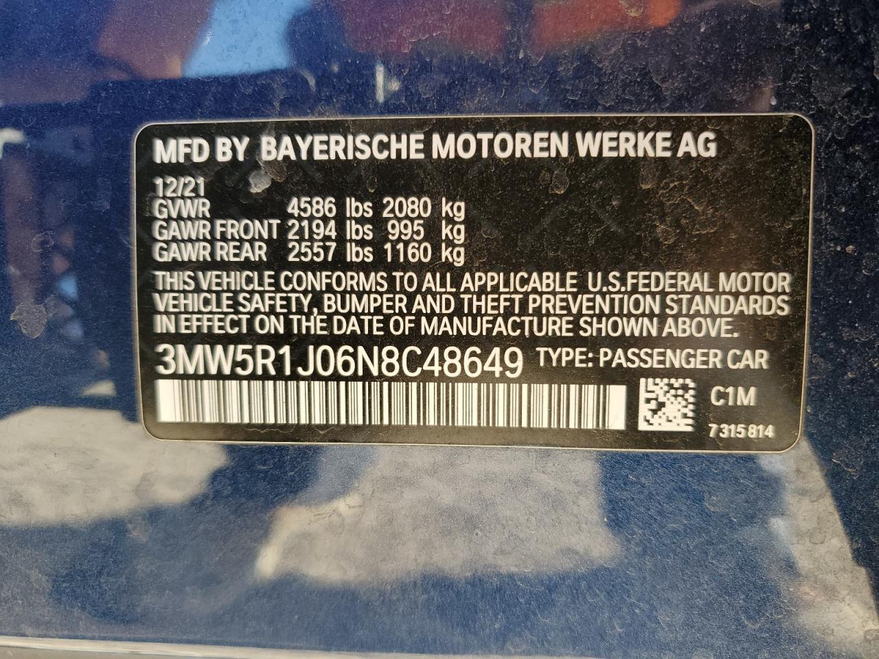 2022 BMW 3 SERIES