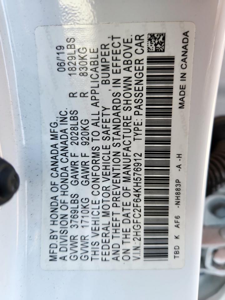 2019 HONDA CIVIC