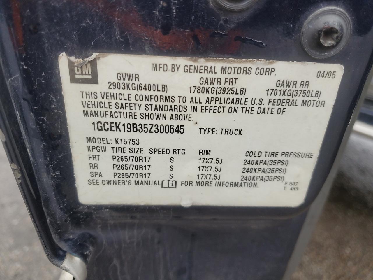 2005 CHEVROLET Silverado