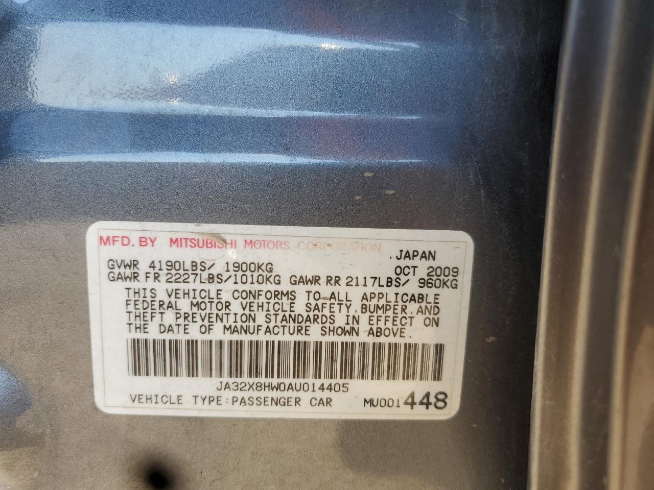 2010 MITSUBISHI LANCER