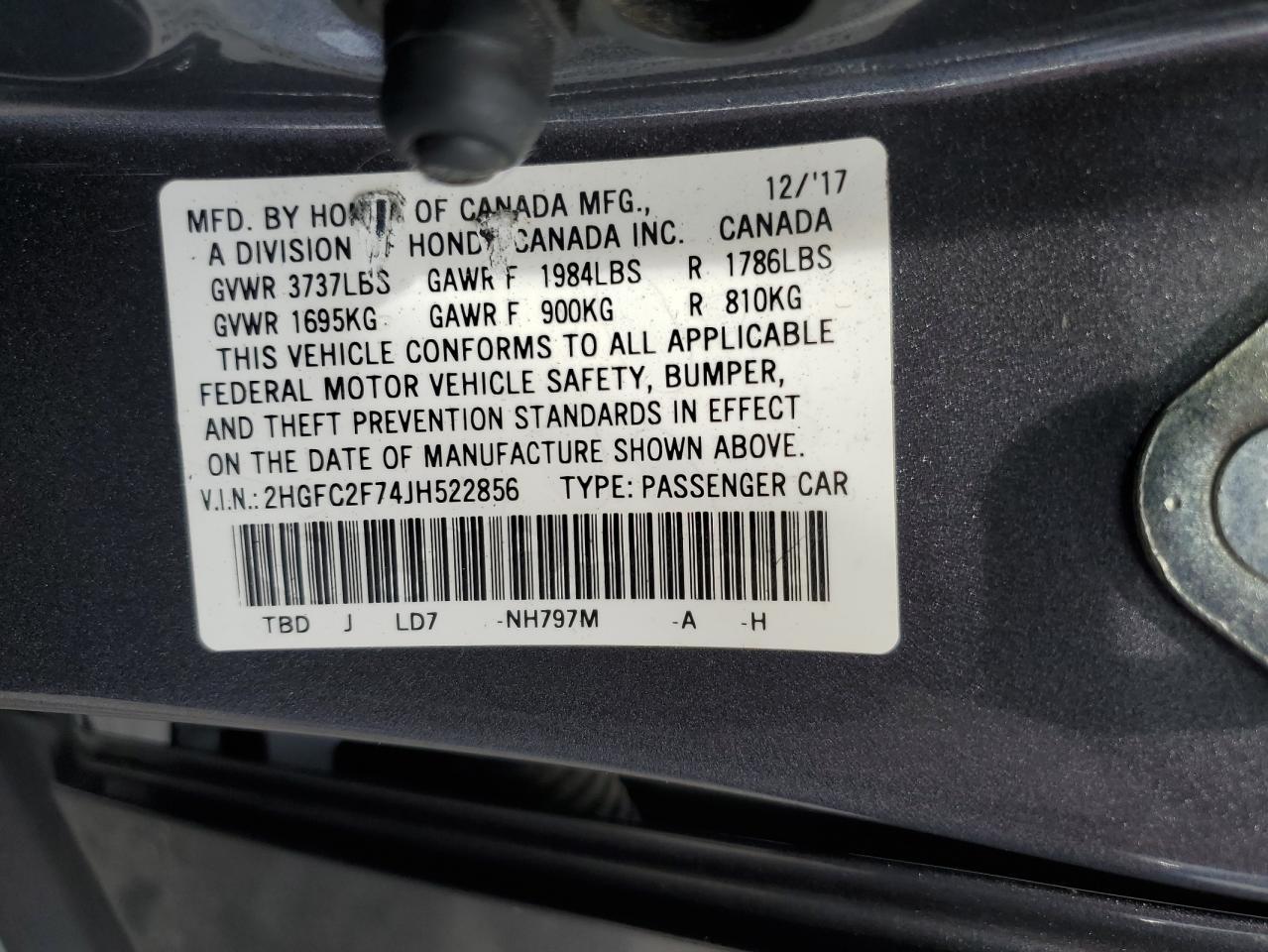 2018 HONDA CIVIC