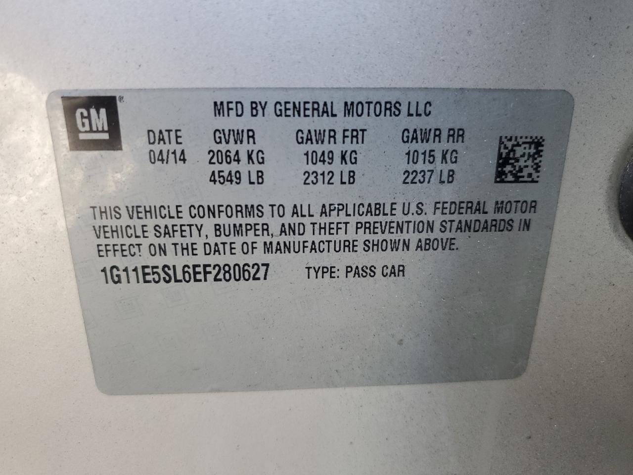 2014 CHEVROLET MALIBU