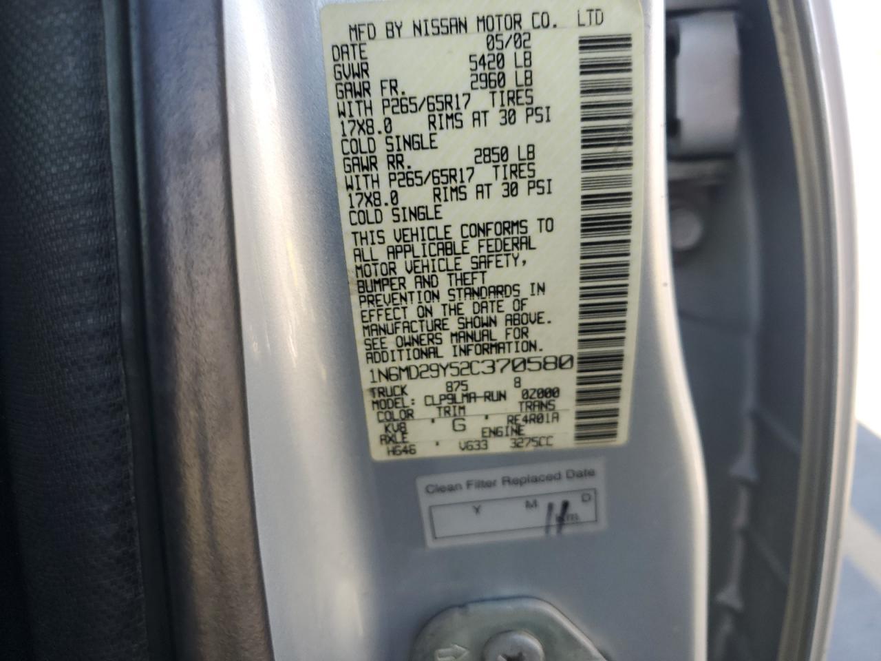 2002 NISSAN Frontier