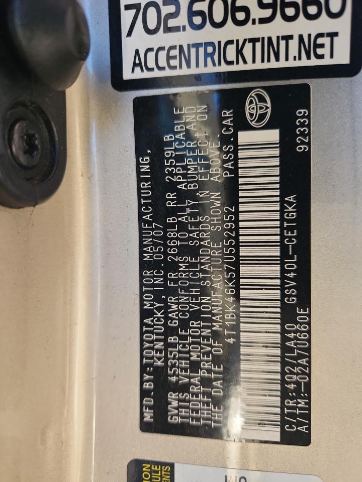 2007 TOYOTA CAMRY