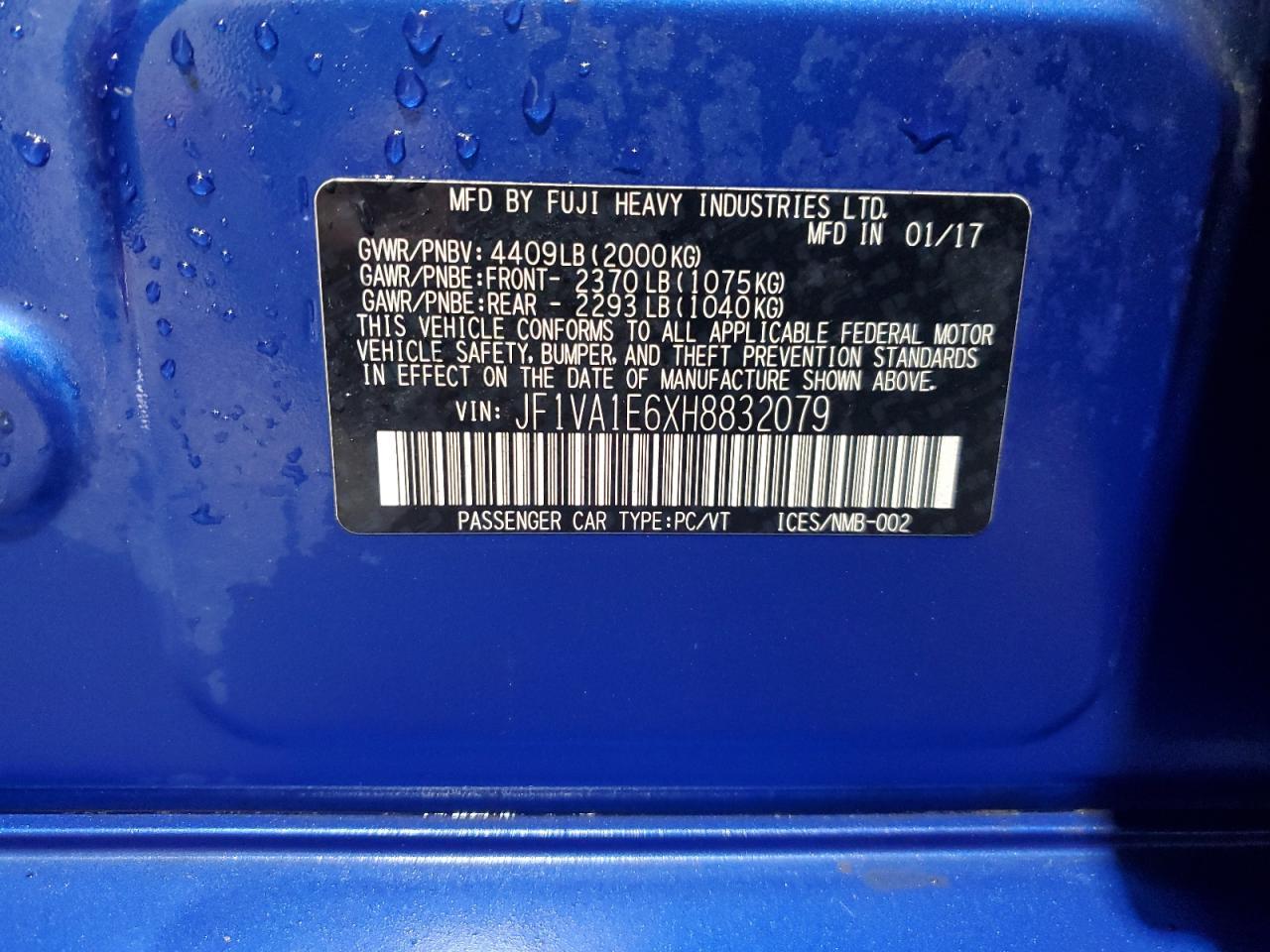 2017 SUBARU WRX