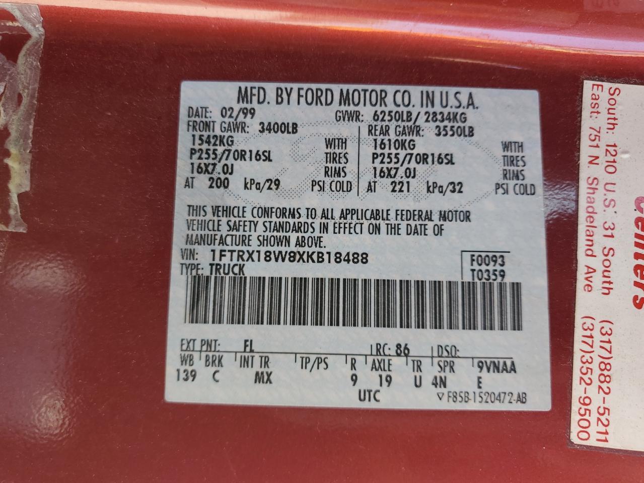 1999 FORD F-150