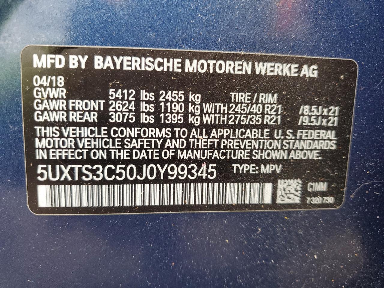 2018 BMW X3