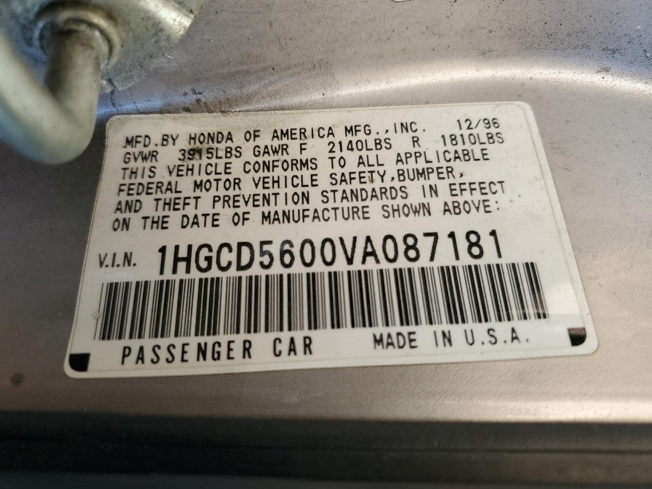 1997 HONDA ACCORD