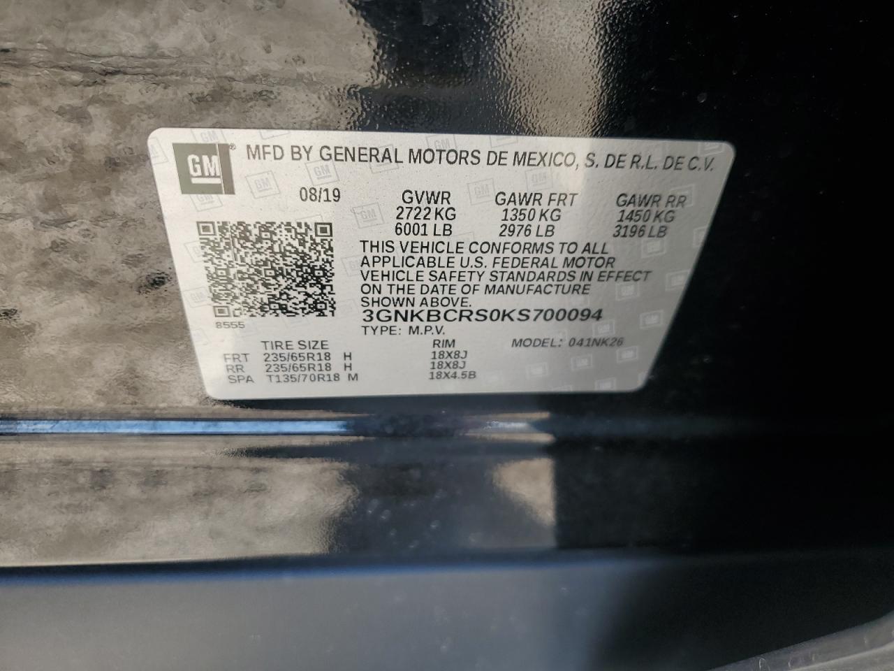 2019 CHEVROLET BLAZER
