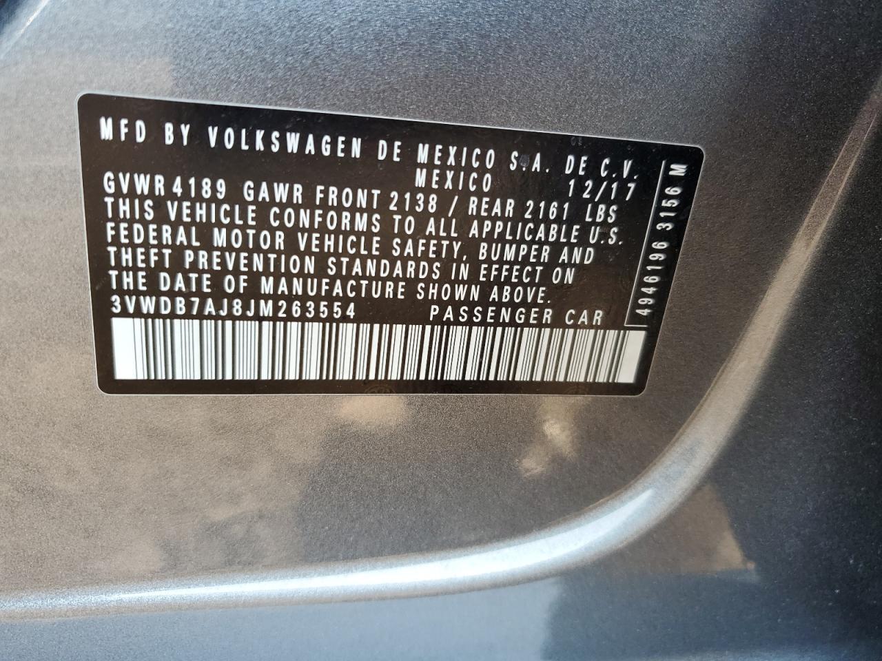 2018 VOLKSWAGEN JETTA