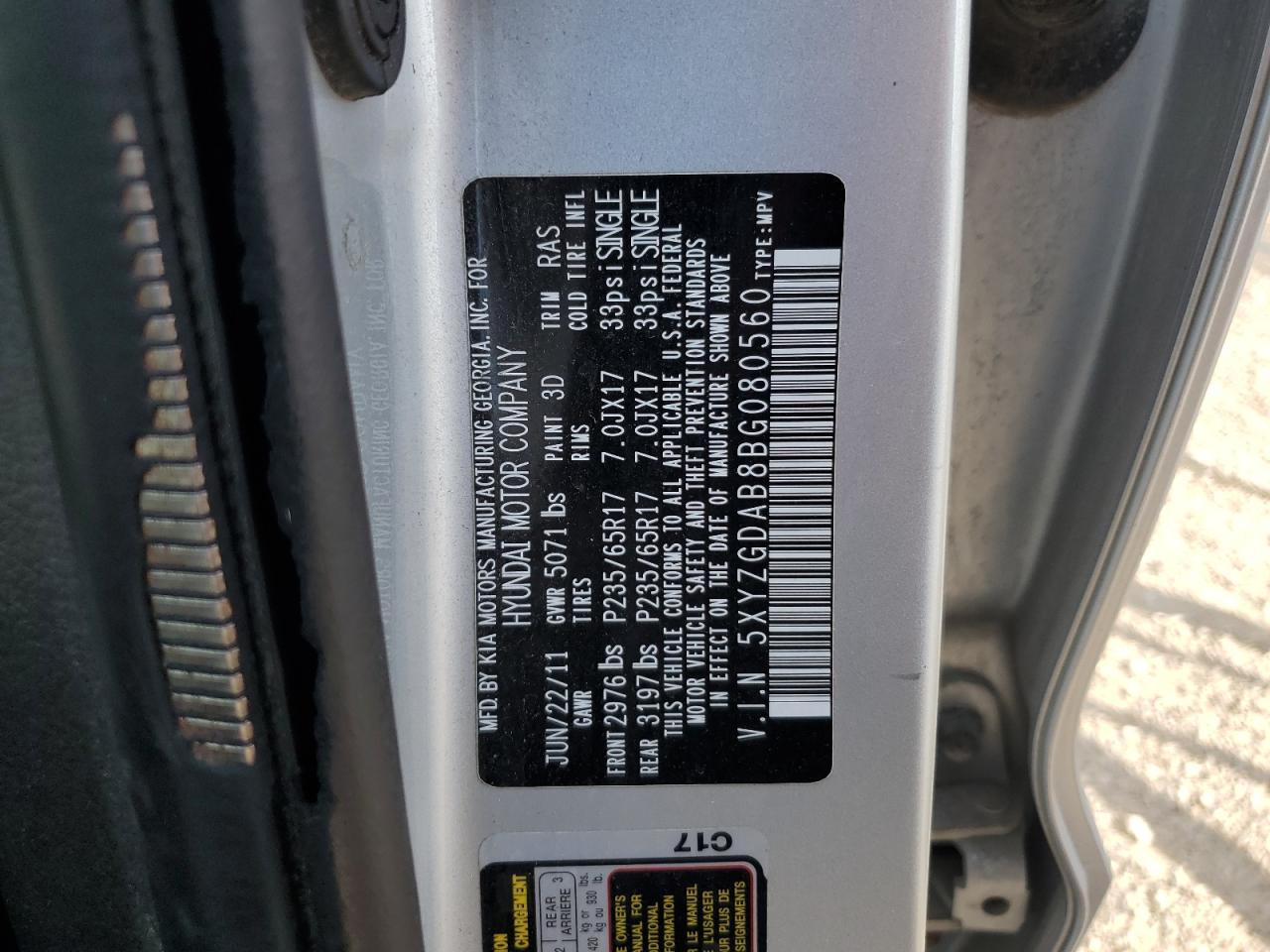 2011 HYUNDAI SANTA FE