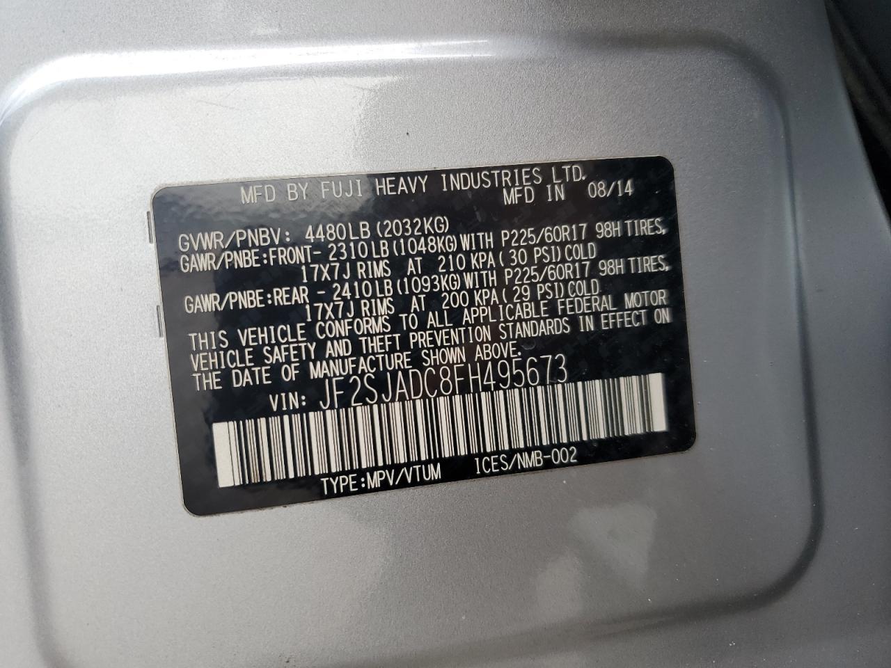 2015 SUBARU FORESTER