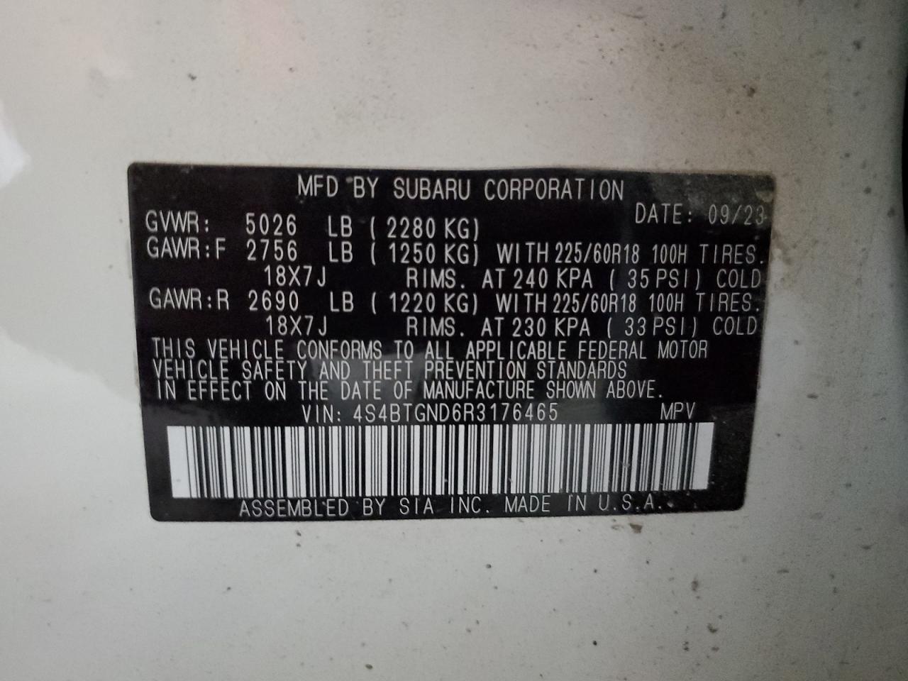 2024 SUBARU Outback