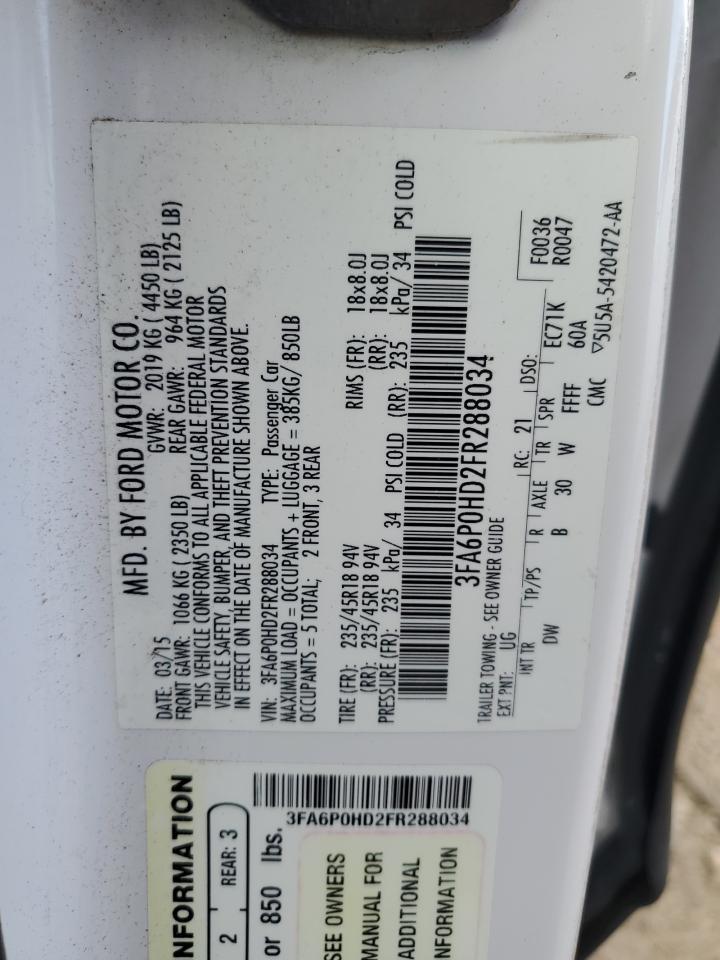 2015 FORD FUSION
