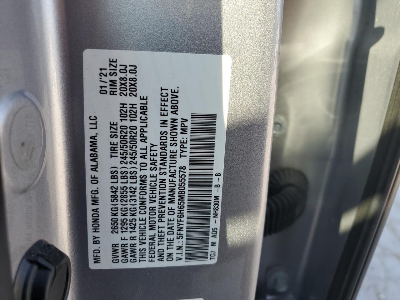 2021 HONDA PILOT