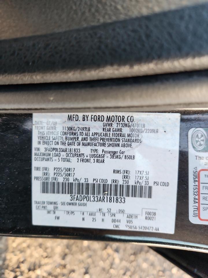 2010 FORD FUSION