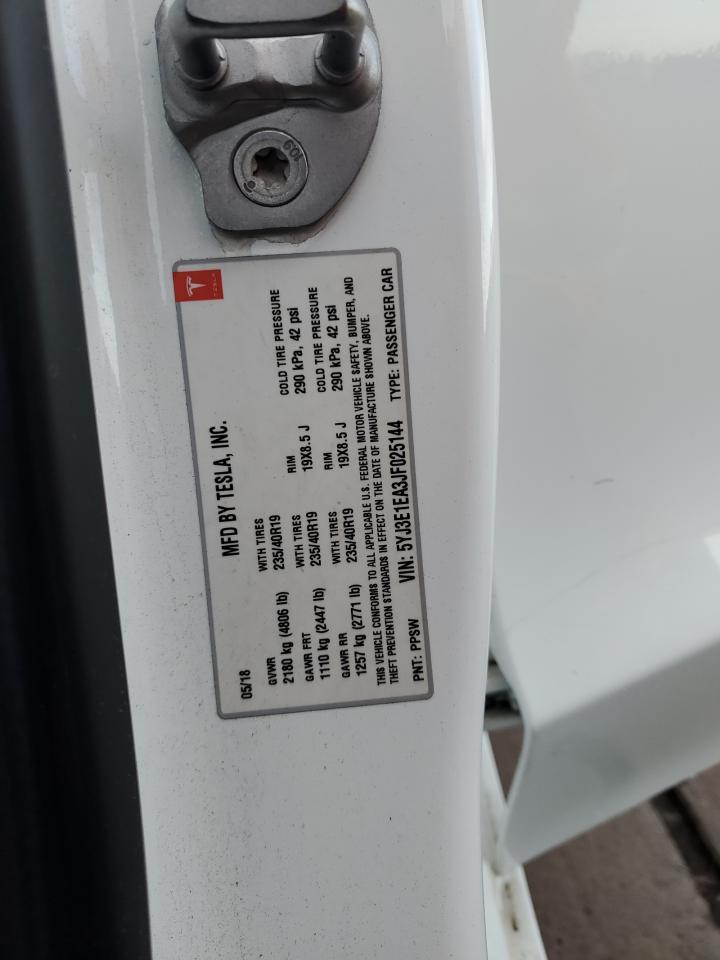 2018 TESLA MODEL 3
