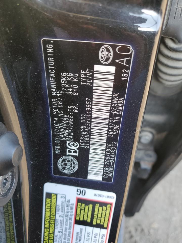 2015 TOYOTA COROLLA
