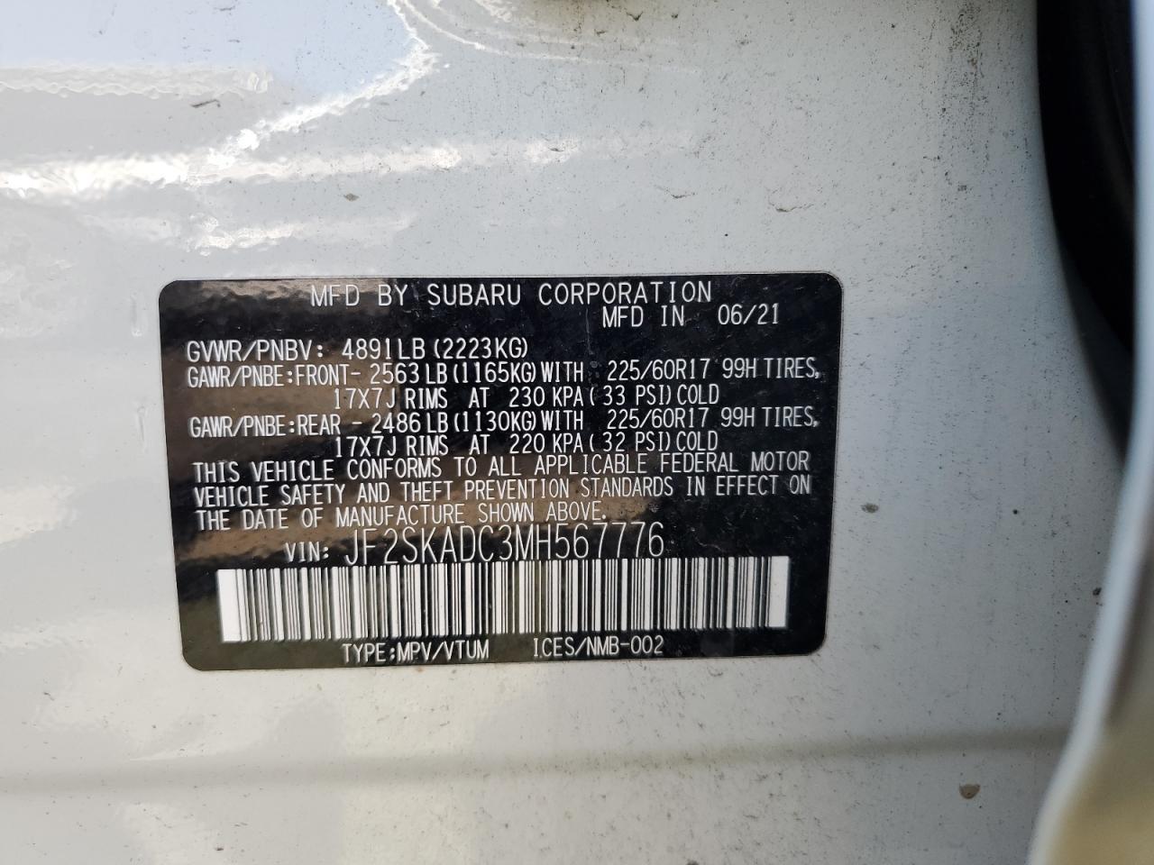 2021 SUBARU FORESTER