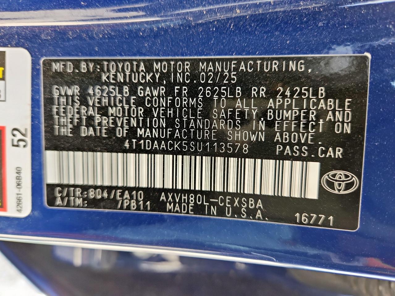 2025 TOYOTA CAMRY