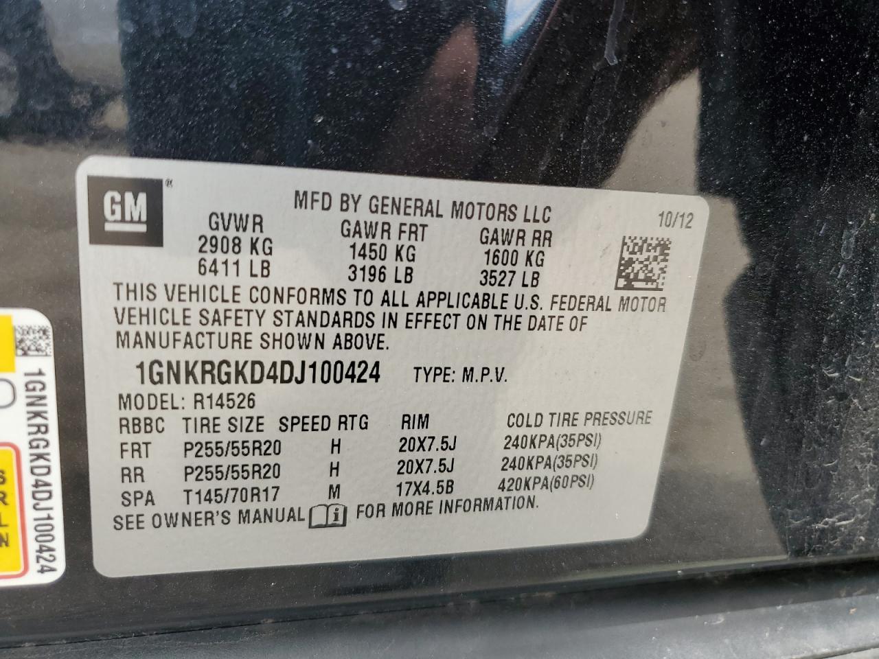2013 CHEVROLET TRAVERSE