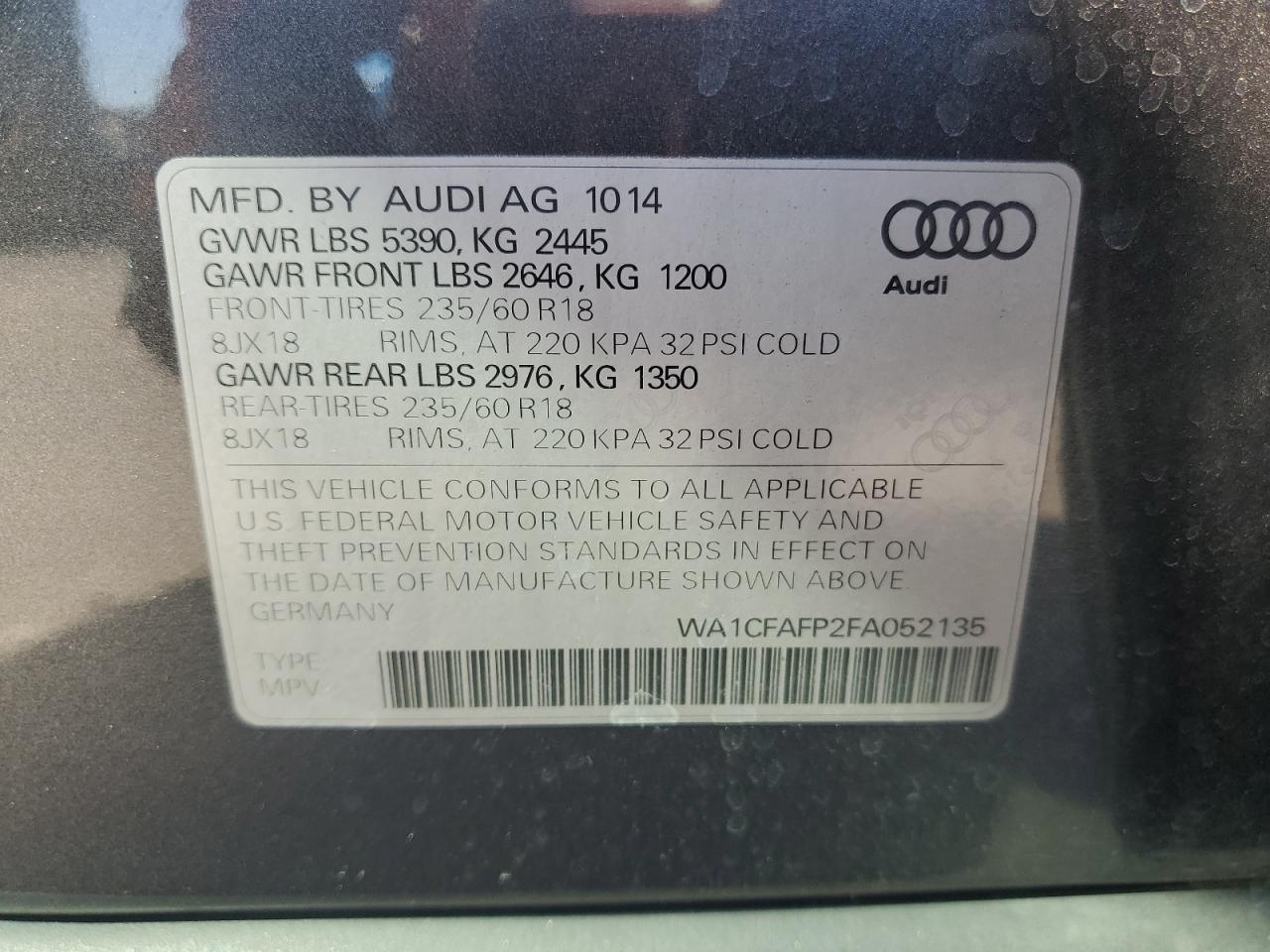 2015 AUDI Q5