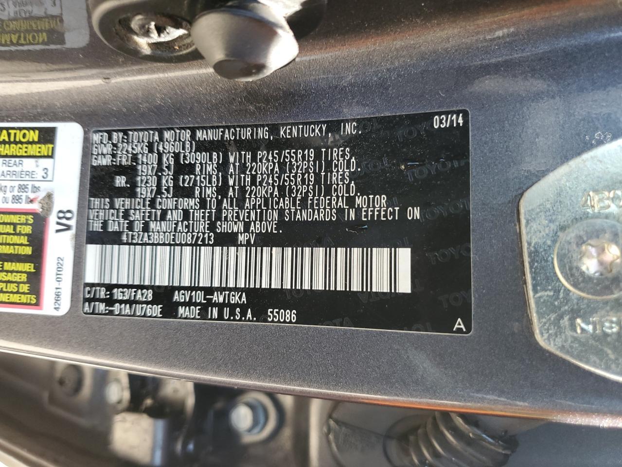 2014 TOYOTA VENZA