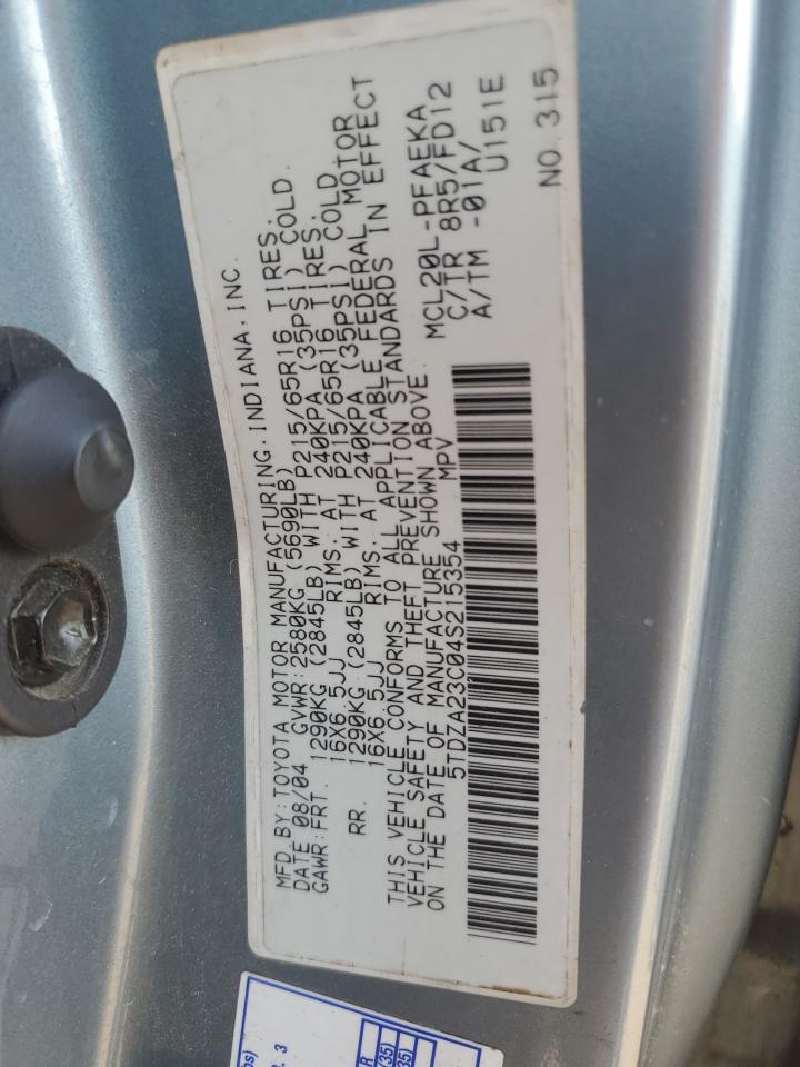 2004 TOYOTA SIENNA