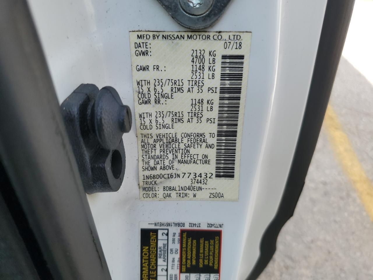 2018 NISSAN Frontier