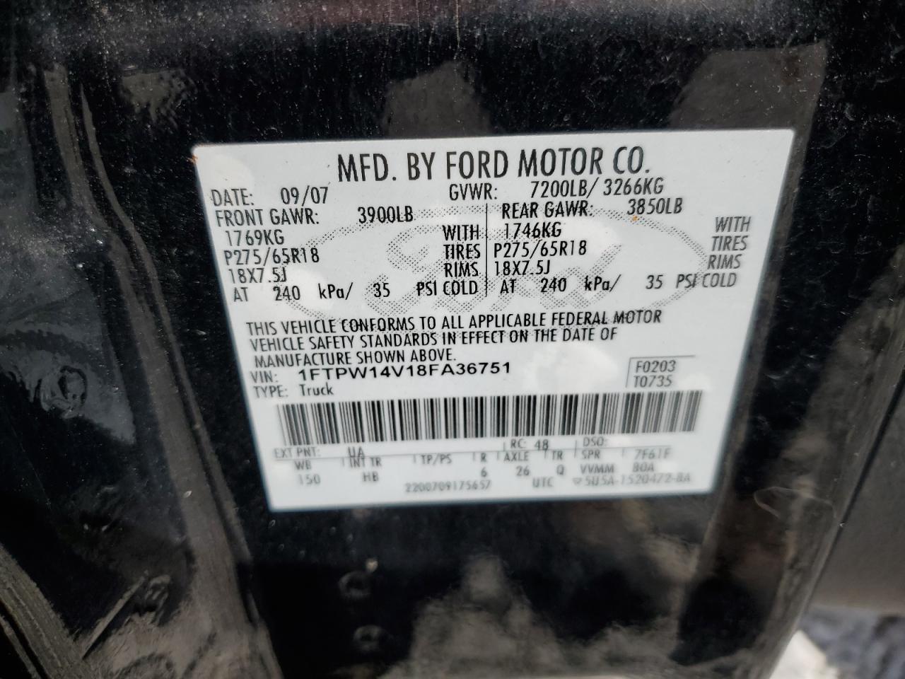 2008 FORD F-150