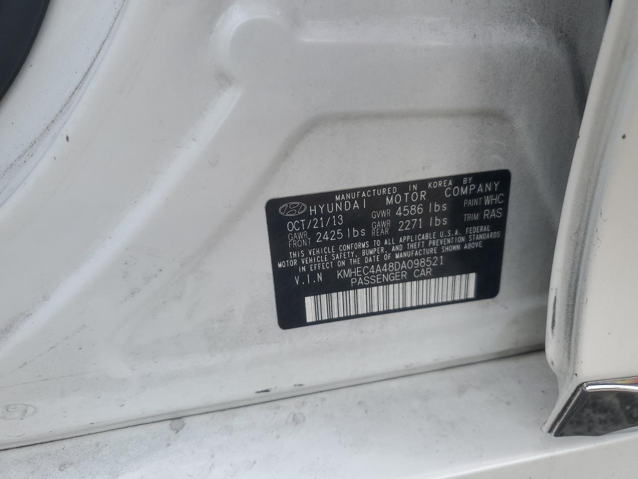 2013 HYUNDAI SONATA
