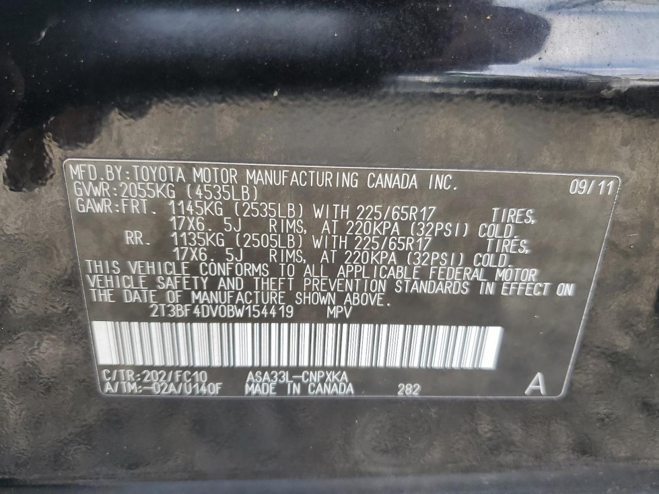 2011 TOYOTA RAV4