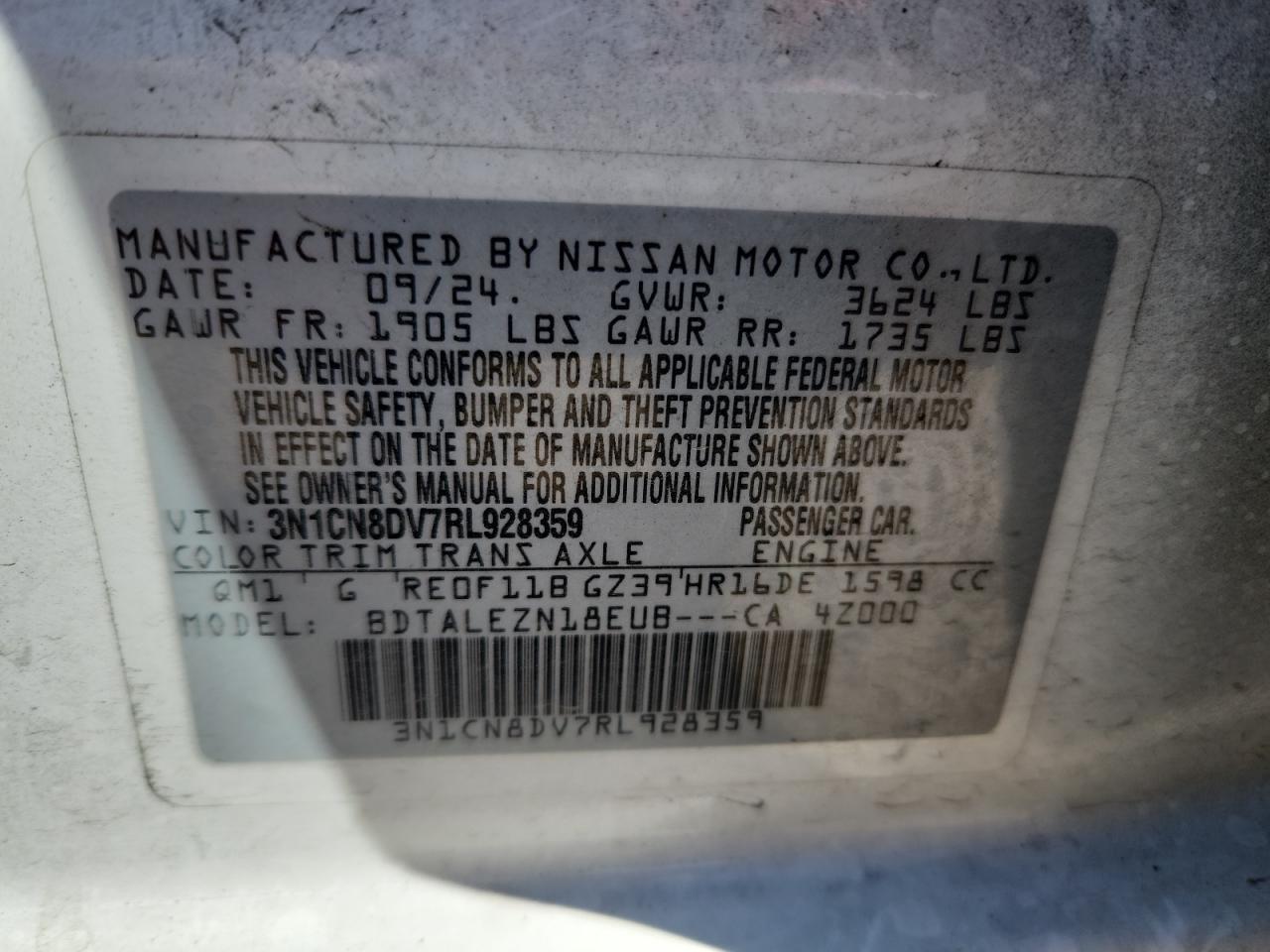 2024 NISSAN VERSA