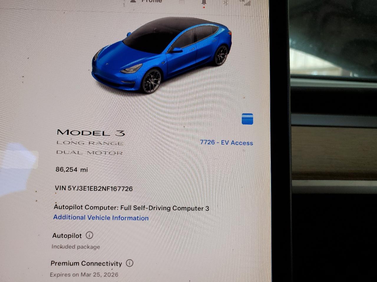 2022 TESLA MODEL 3