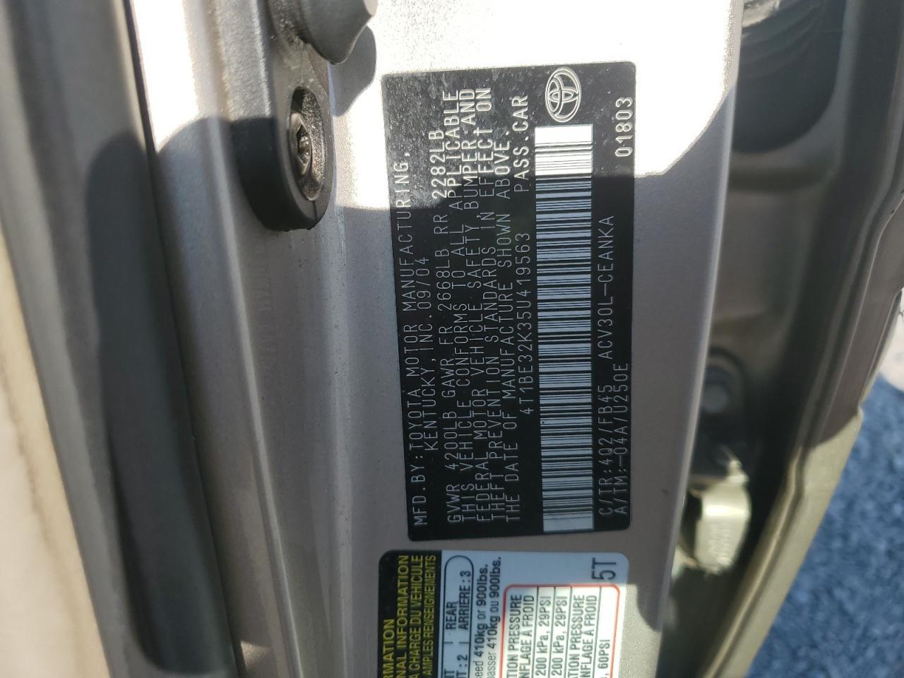 2005 TOYOTA CAMRY