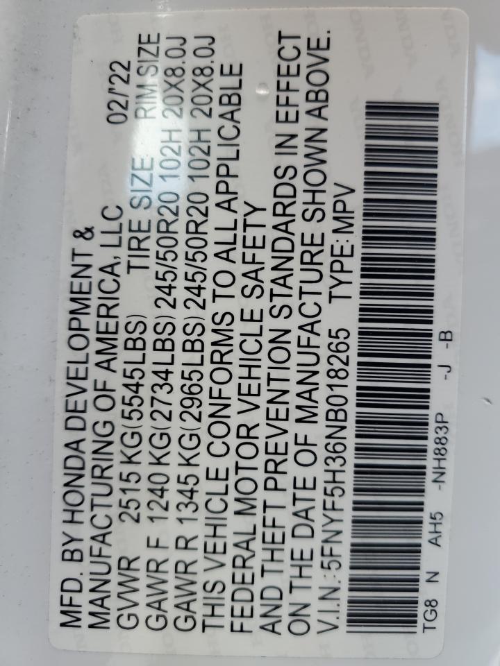 2022 HONDA PILOT