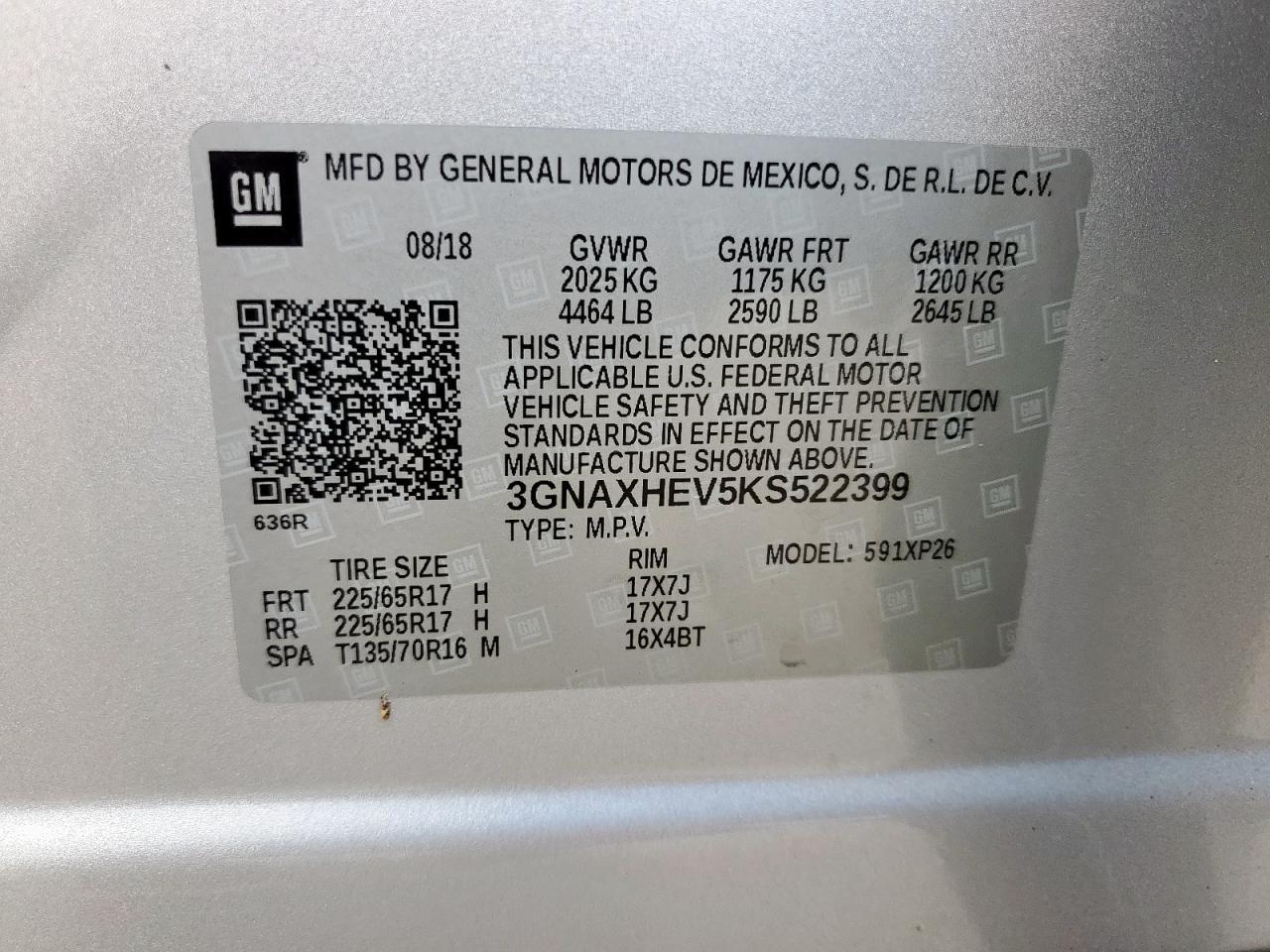 2019 CHEVROLET EQUINOX