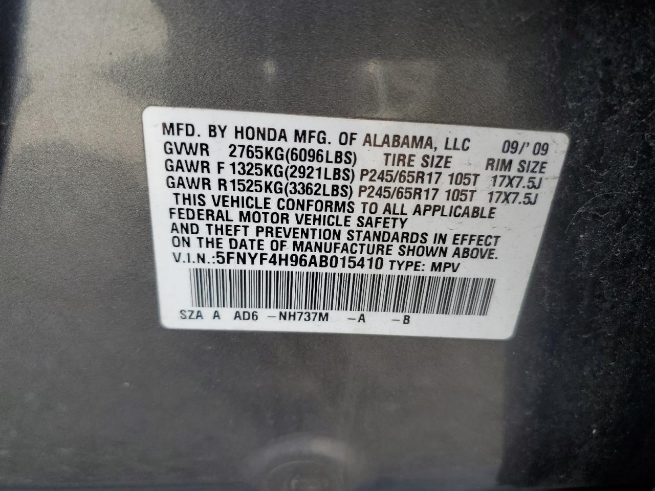 2010 HONDA PILOT