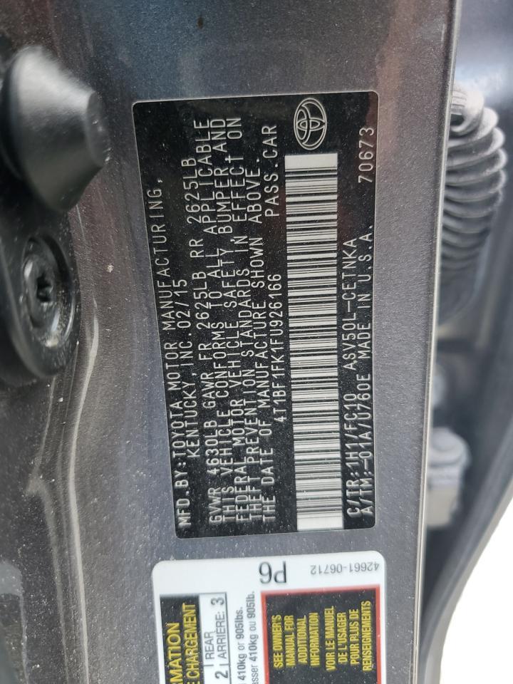 2015 TOYOTA CAMRY