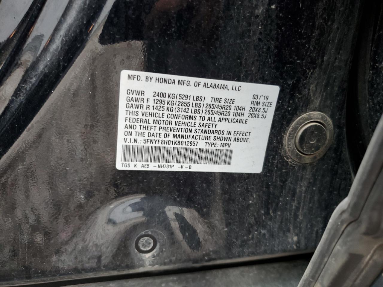 2019 HONDA Passport