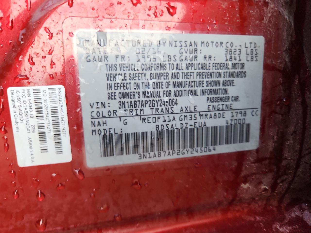 2016 NISSAN SENTRA