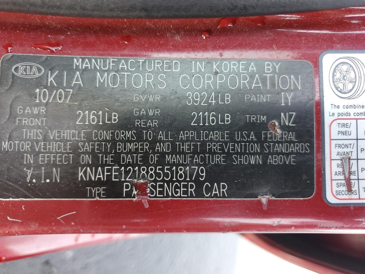2008 KIA Spectra